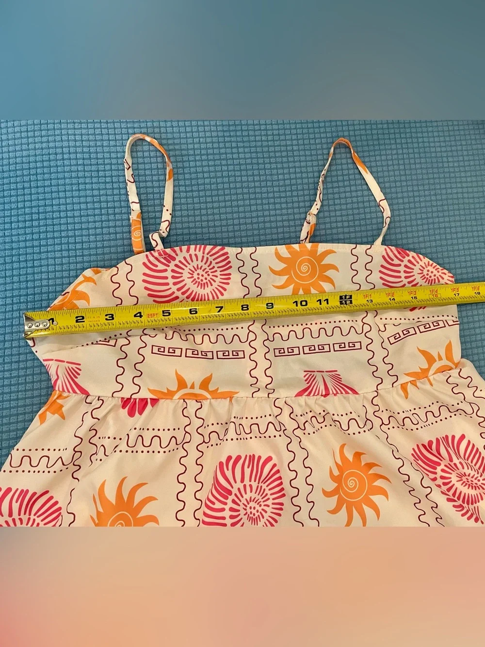 2-Piece Coastal Print Tank Top & Shorts Set – Size Medium